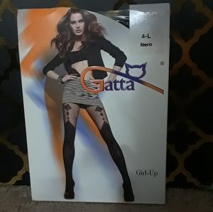 New super sexy Gatta brand stockings Black Large